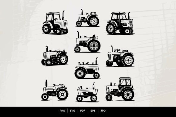 Classic Farm Tractor Icon Set Review