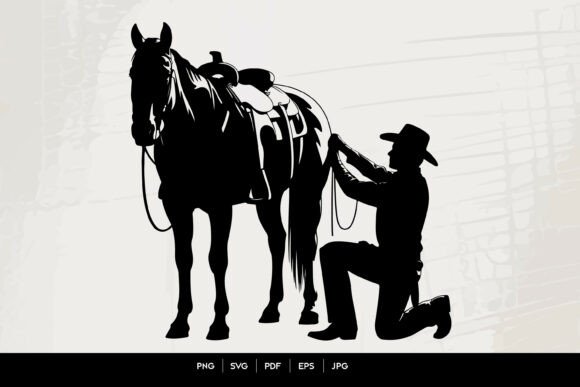Cowboy with Horse Silhouette Vector Embroidery Review