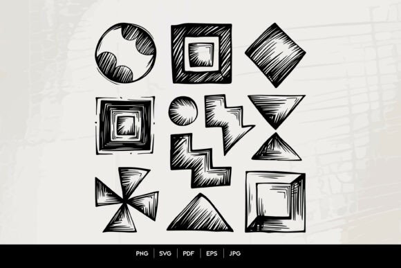 Hand Drawn Abstract Geometric Shape Review