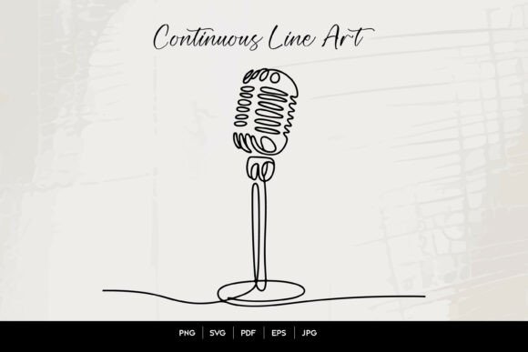 Review: Vintage Microphone Line Art for Embroidery
