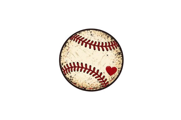 Vintage Baseball Heart Love Design Review