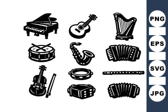 Vintage Musical Instruments Icons Review