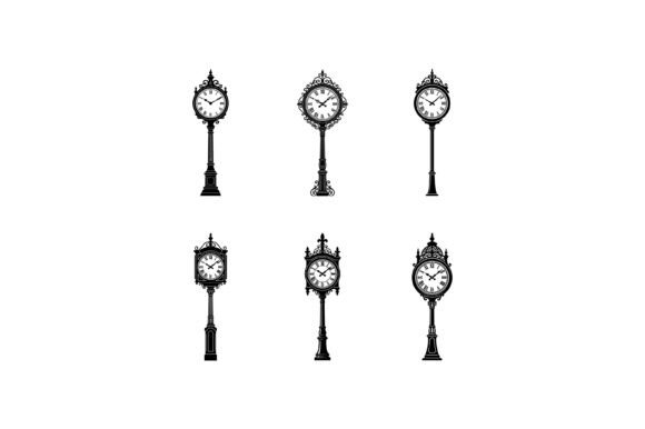 Vintage Street Clock Vector Collection Review