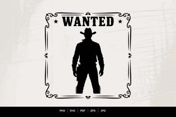 Western Wanted Poster Cowboy Silhouette Review